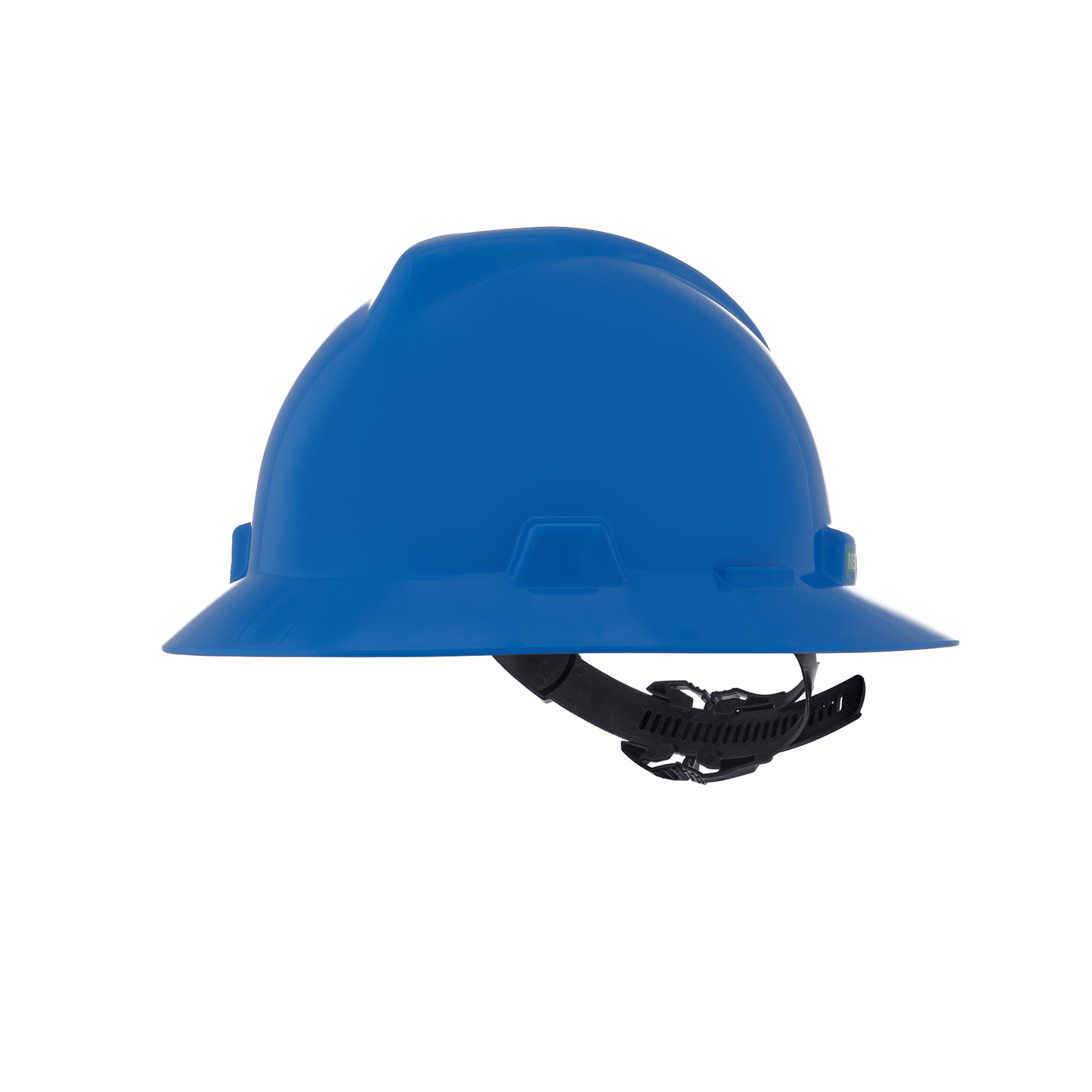 V-Gard Slotted Full-Brim Hat, Blue, w/1-Touch Suspension